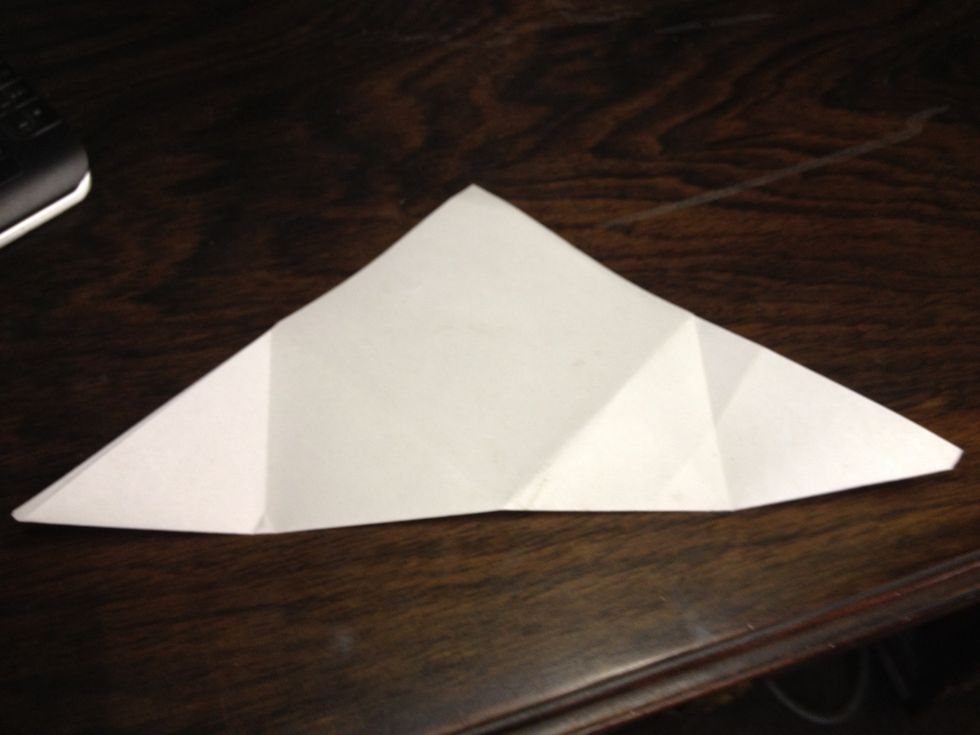 Fold a square paper into a triangle then stop