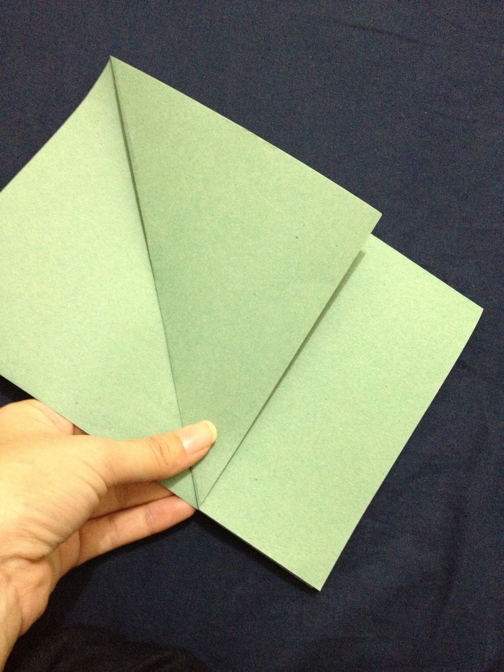 Fold a triangle like this