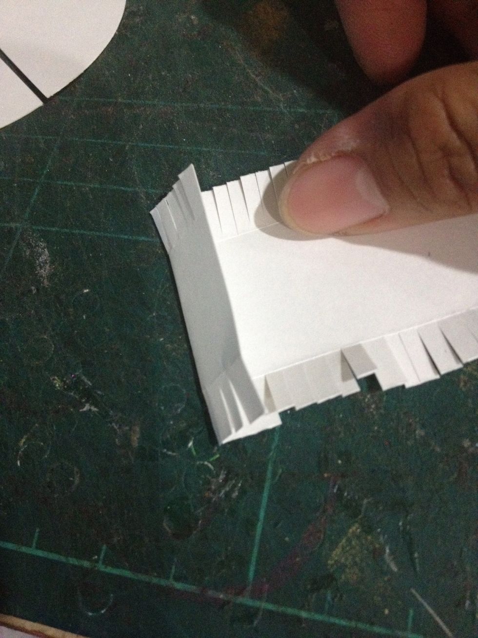 Fold about 1 cm (refer to picture)