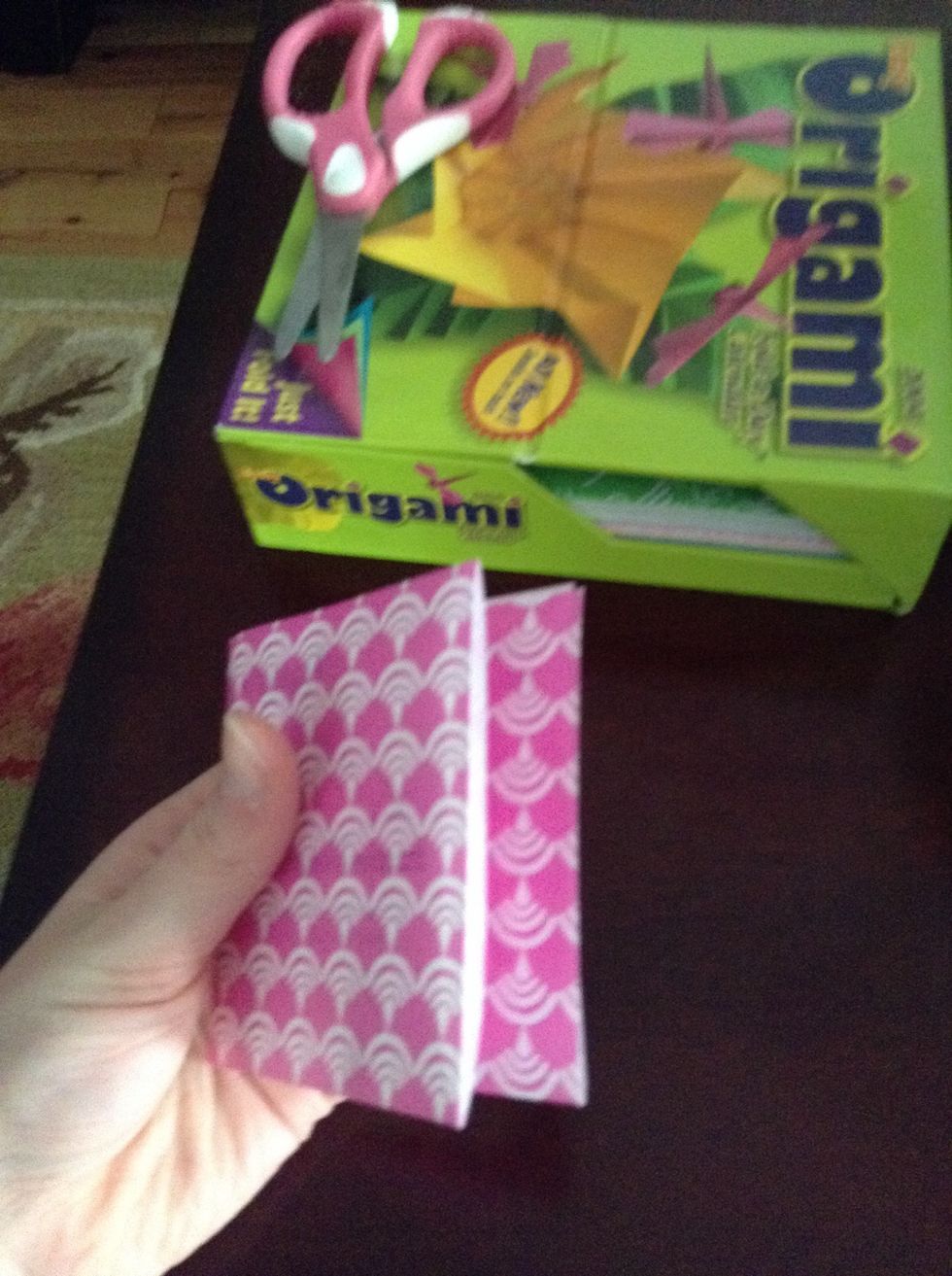 Fold again in half this time "hamburger " way