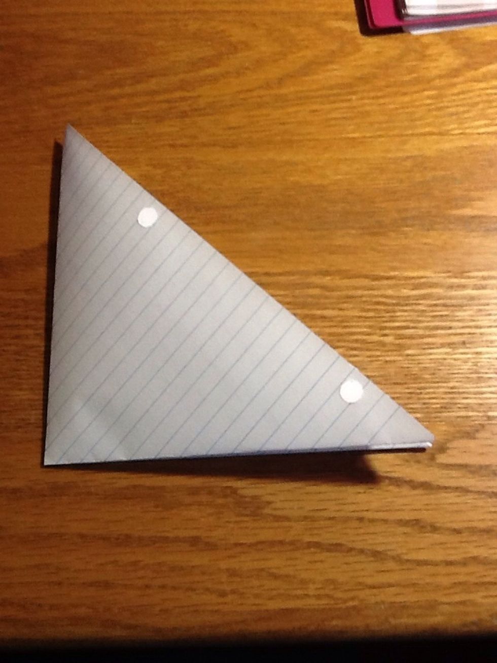 Fold again, making a right triangle.