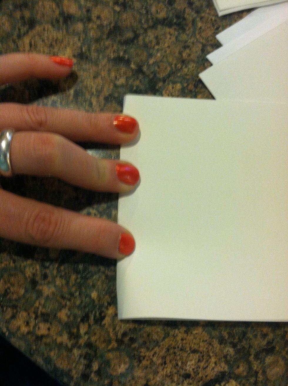 Fold all sheets in half