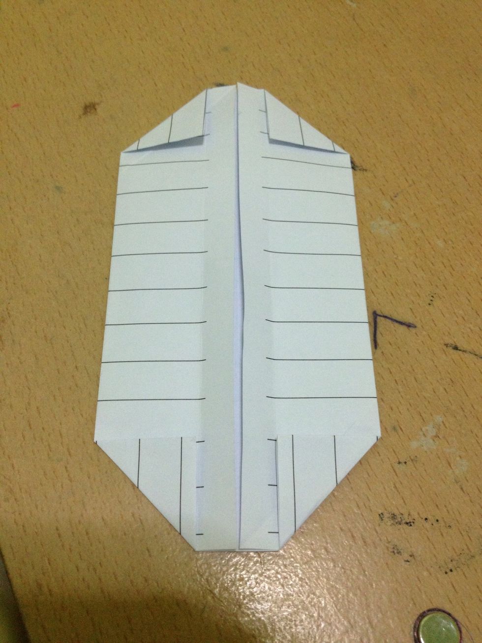 Fold all the corners to the previous crease you made.