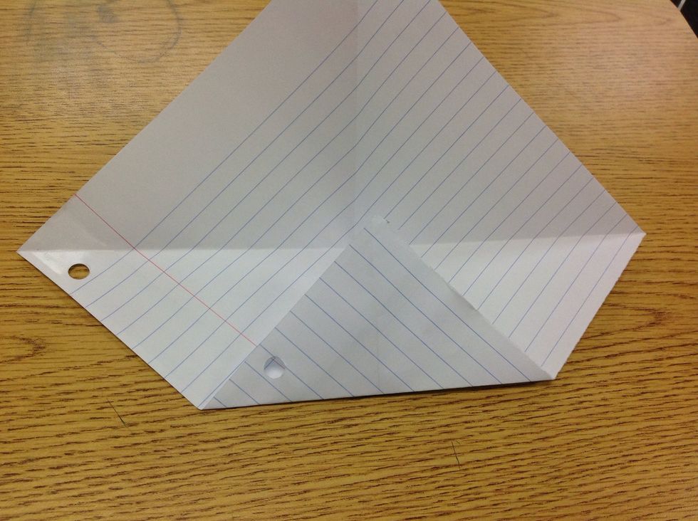 Fold all the ends to the middle align