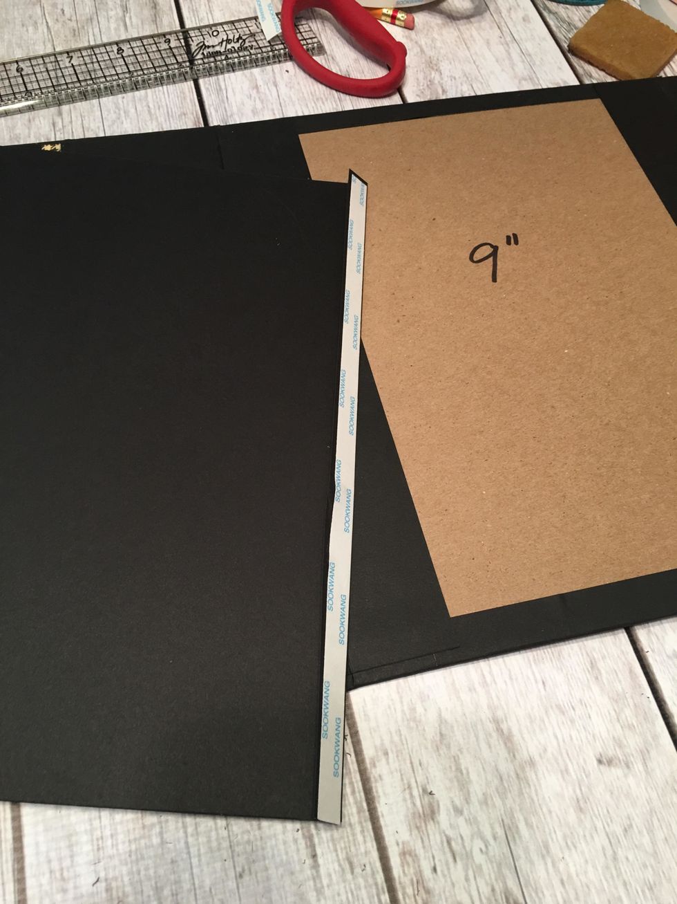 Fold and burnish the score lines and apply 3/8' scor-tape to the hinges.