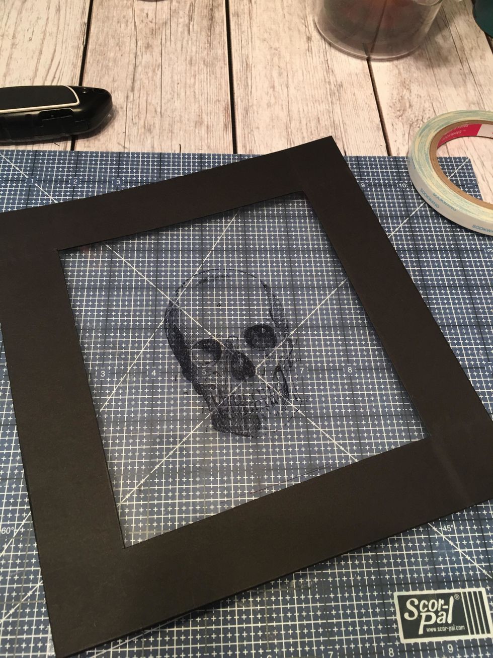 Fold and burnish the score lines on your frame.  The pocket will look like this once assembled.