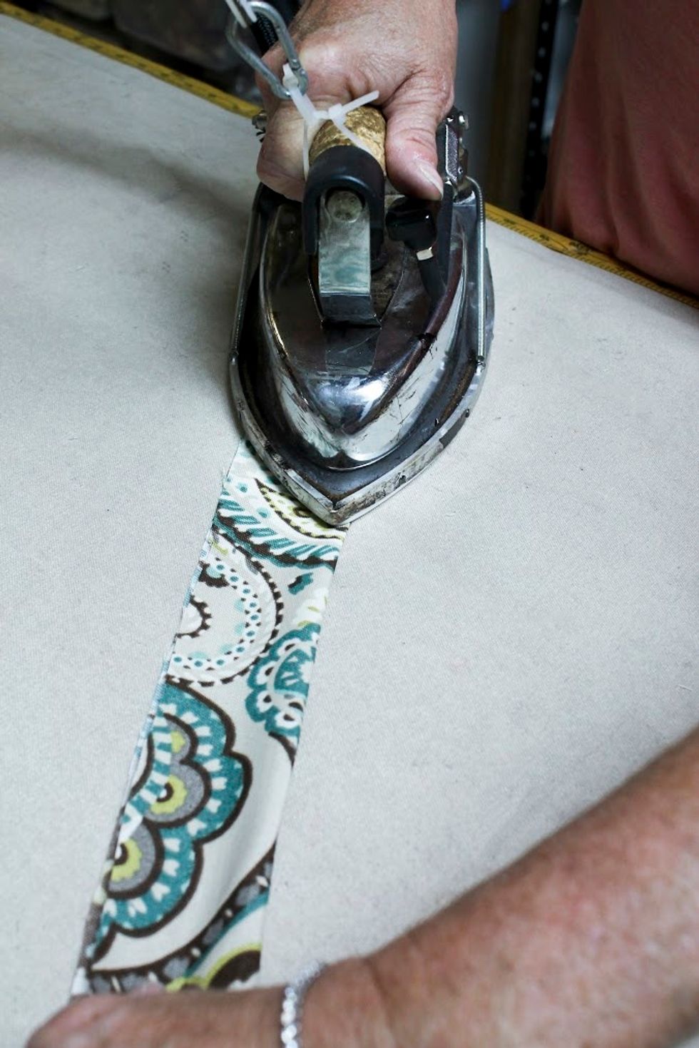 Fold and press  them in half lengthwise.  Set aside.