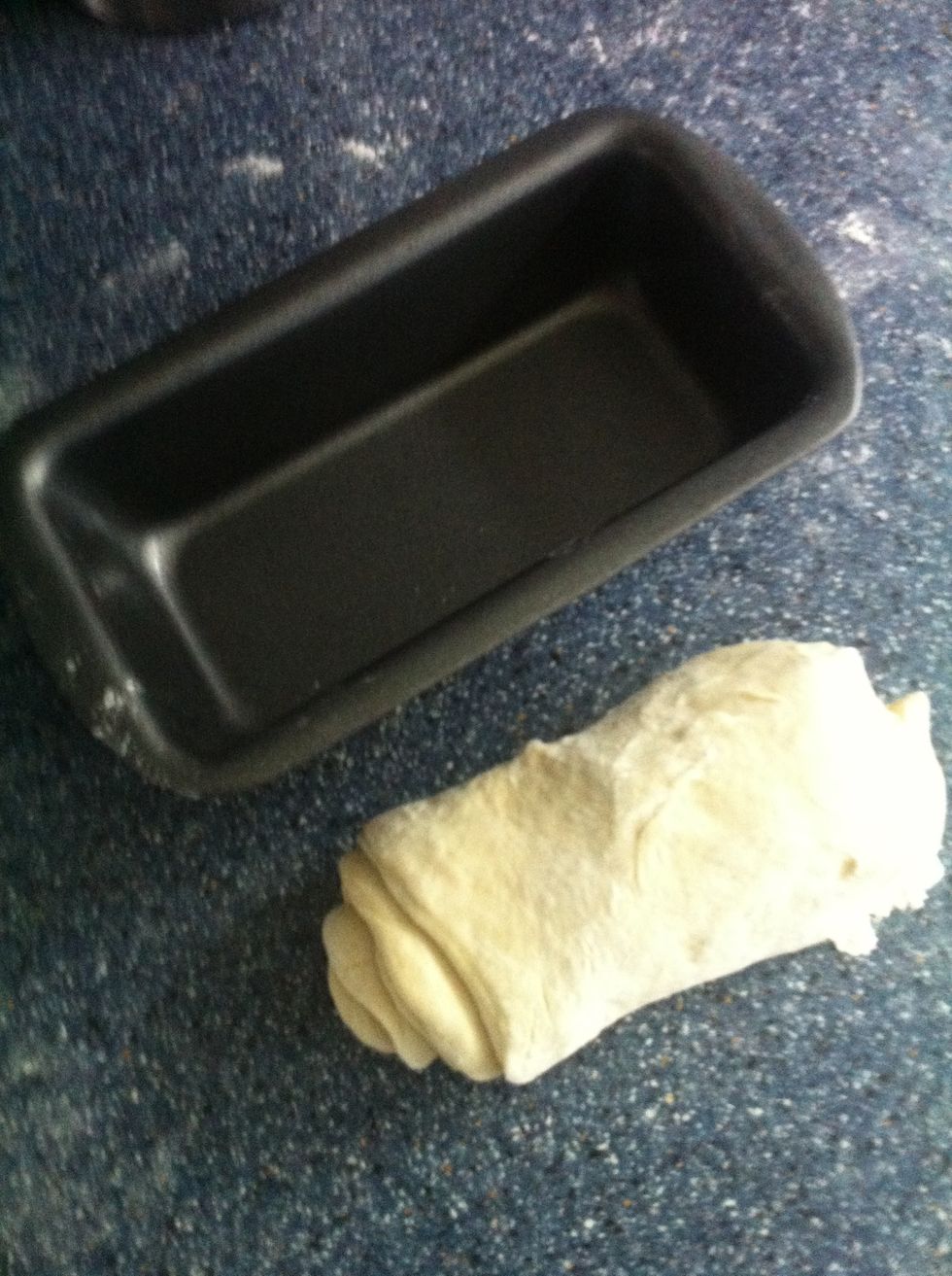 Fold and roll each half of the dough