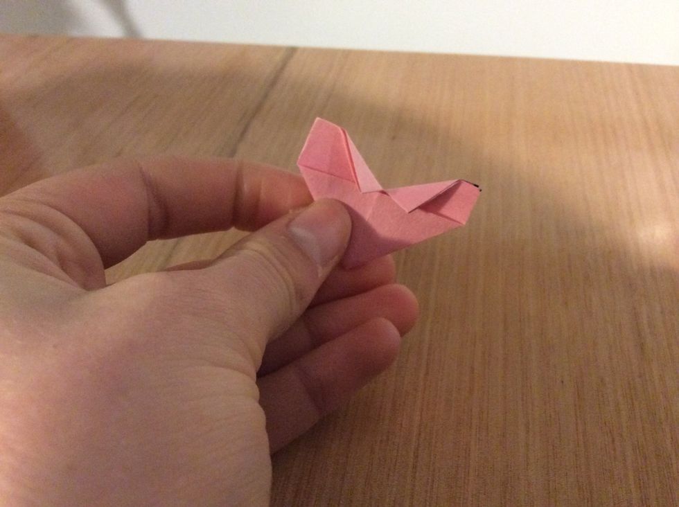 Fold and unfold top middle corners.