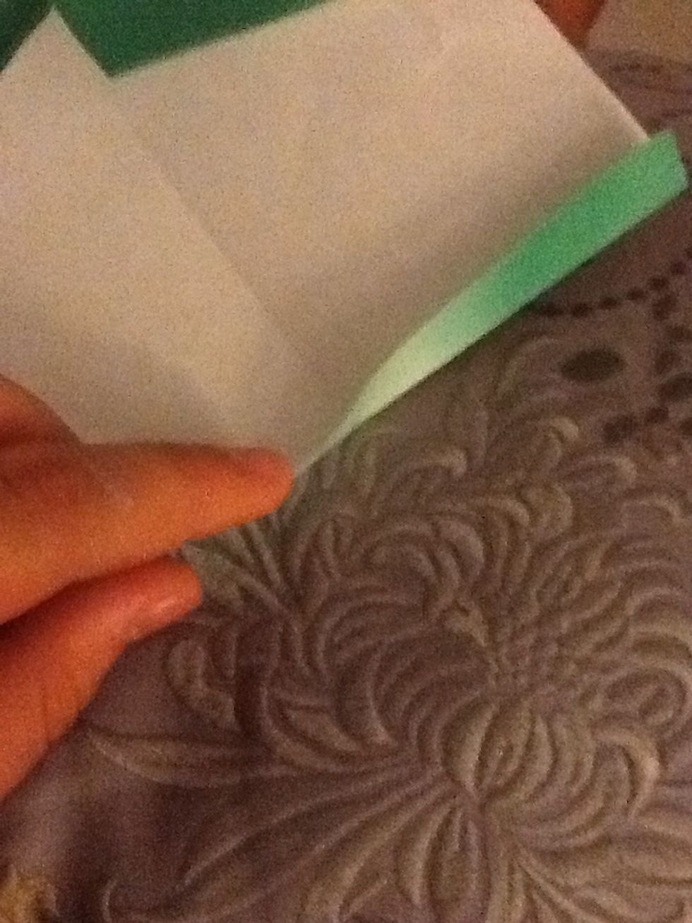 Fold at about 1/10th of the way at the bottom.
