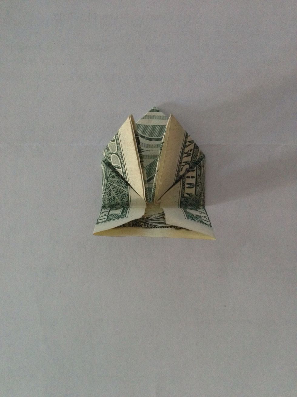 Fold at very bottom. For clarification, this is the BACK of the heart.