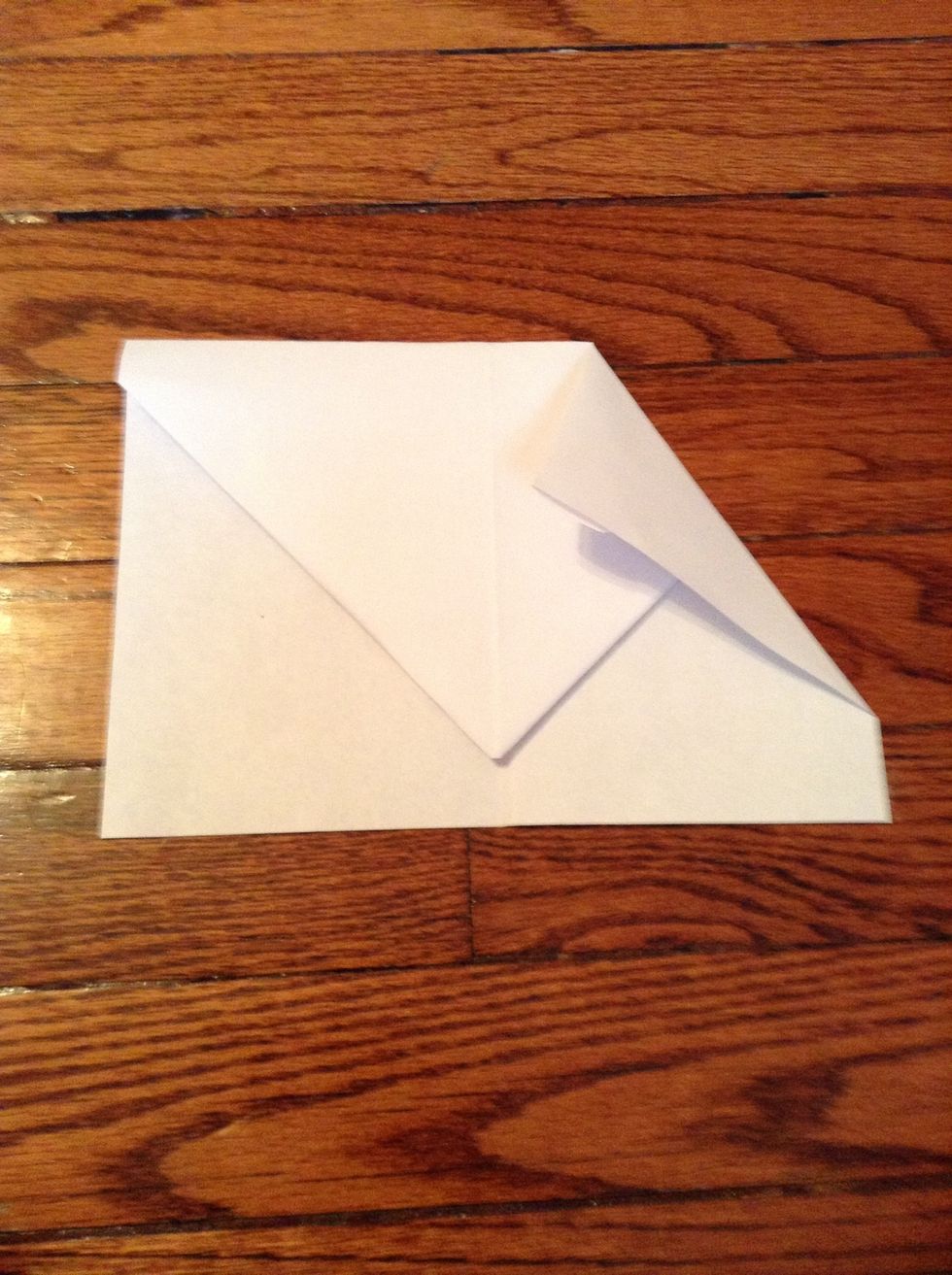 Fold both corners in like shown above.