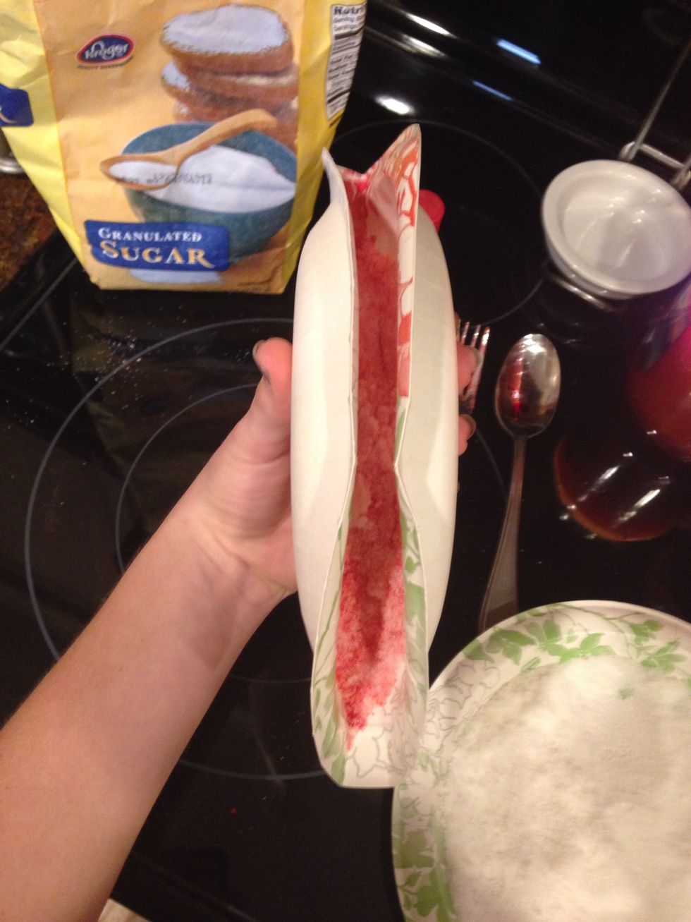 Fold both plates in half, like a taco.
