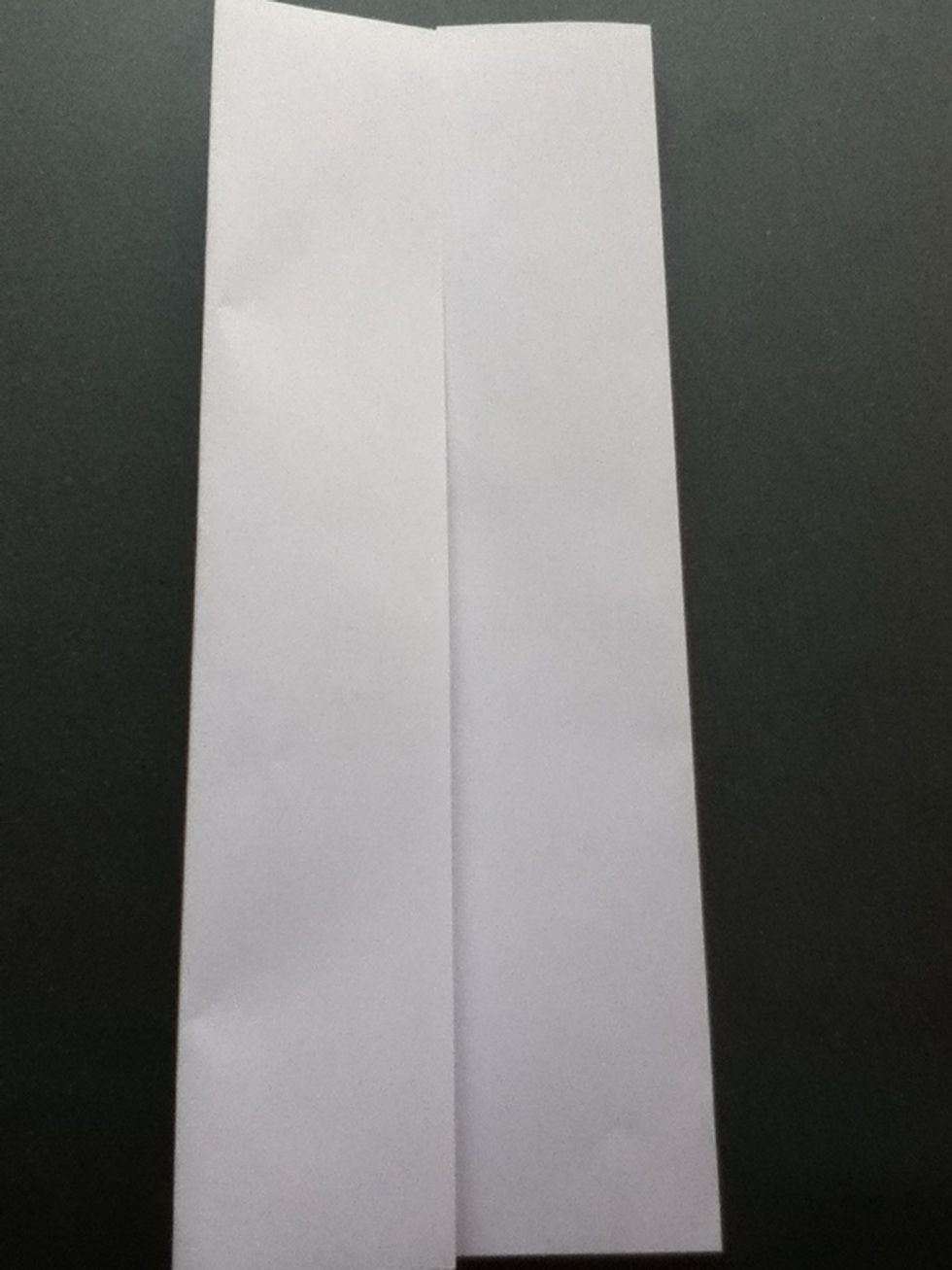 Fold both sides of the paper toward the center.