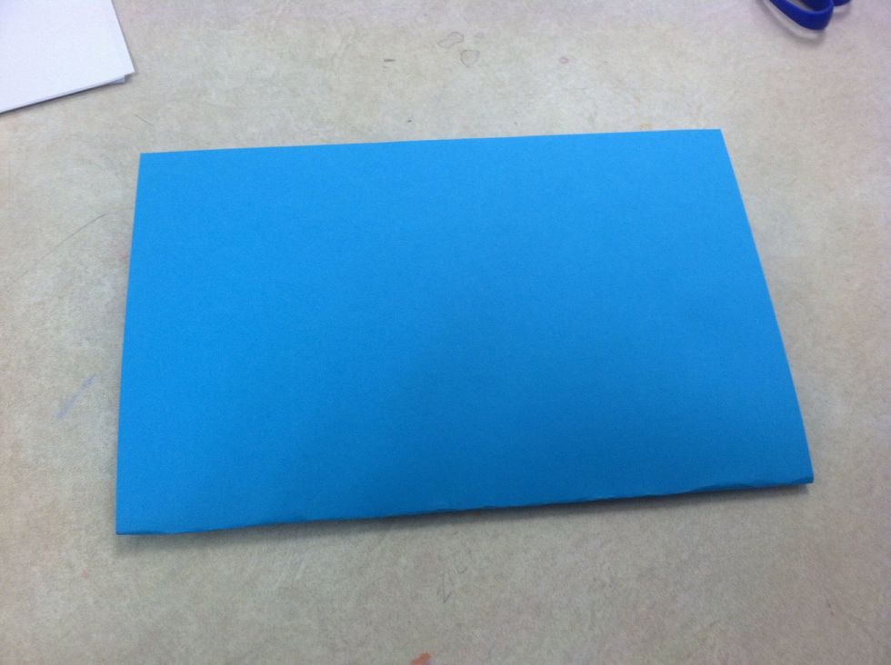 Fold card stock in half. (Hamburger fold)