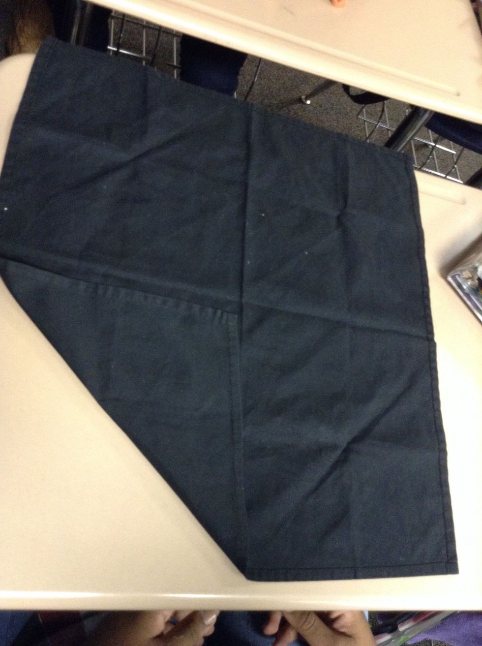 Fold corner towards the center