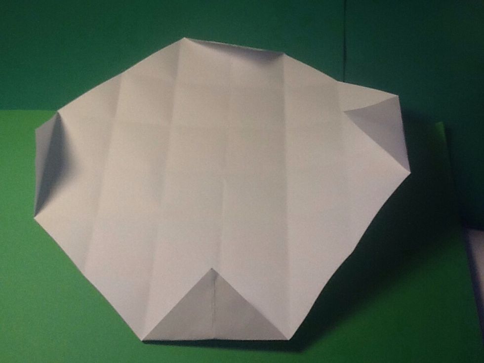 Fold corners down to the top line