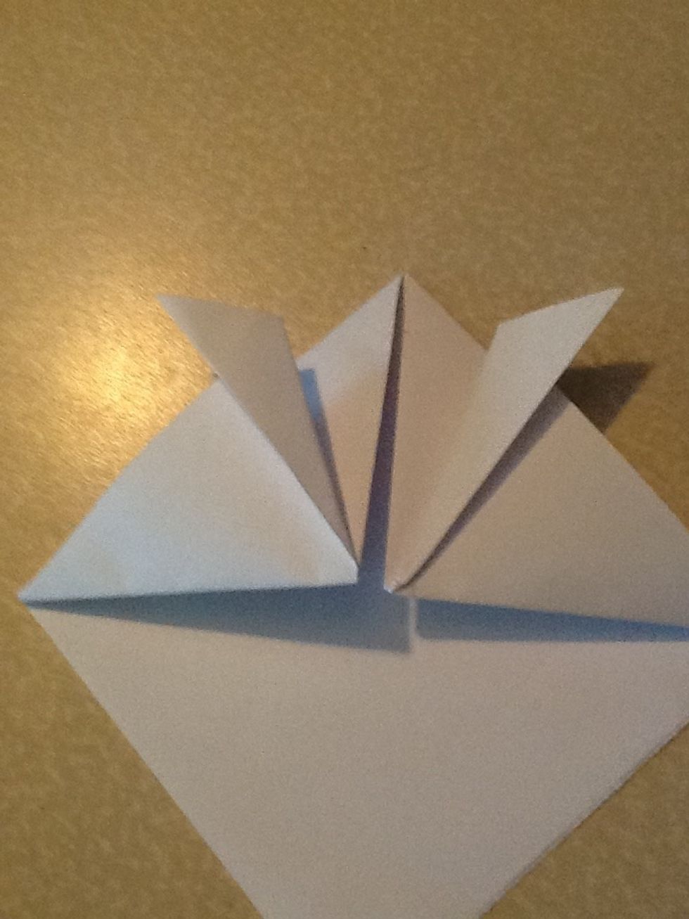 Fold corners out
