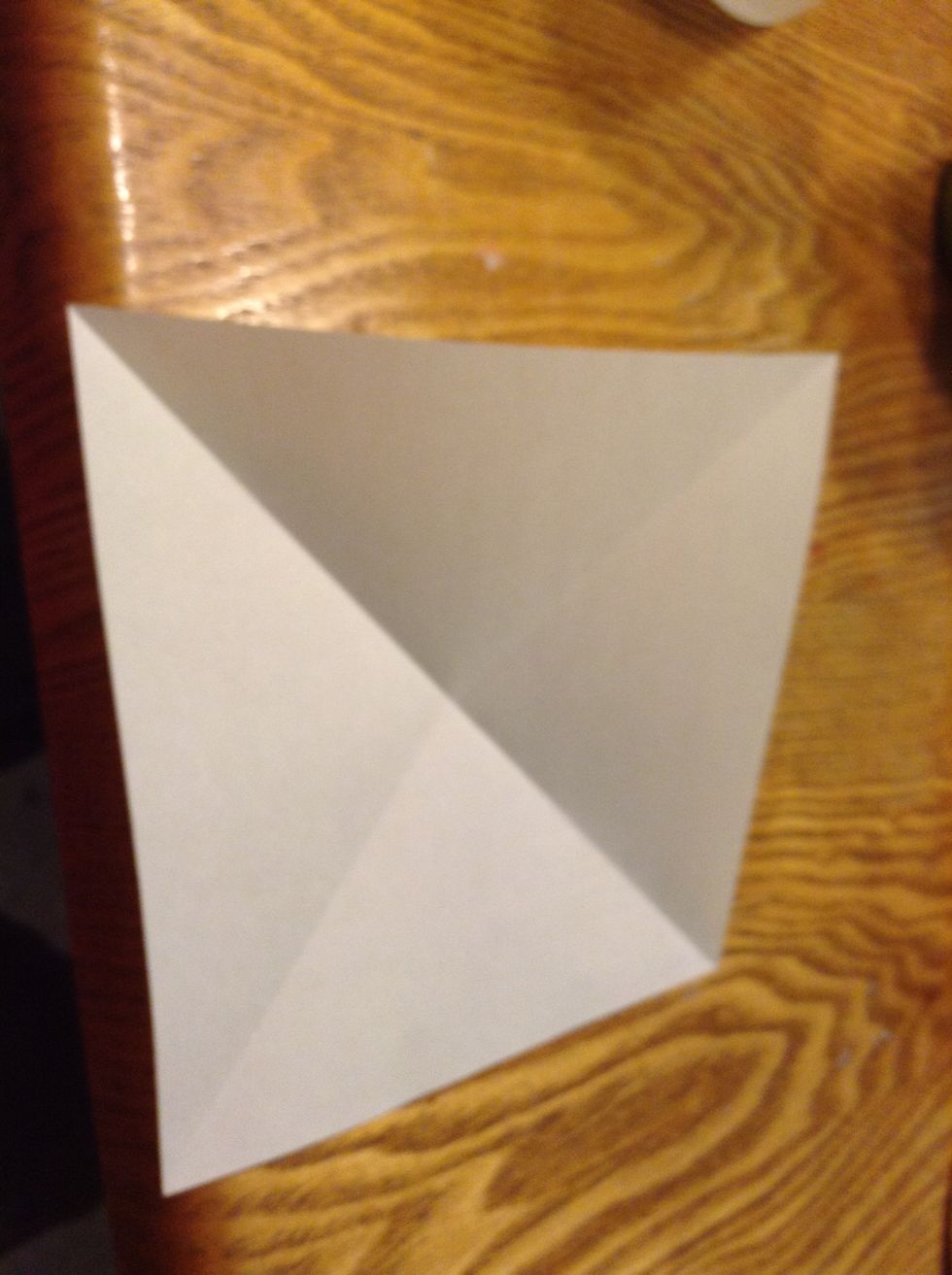 Fold diagonally in both ways