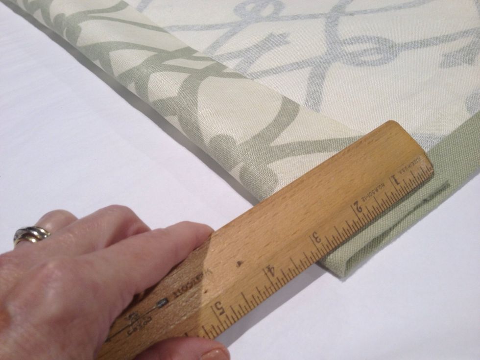 Fold down 3" to form the rod pocket.