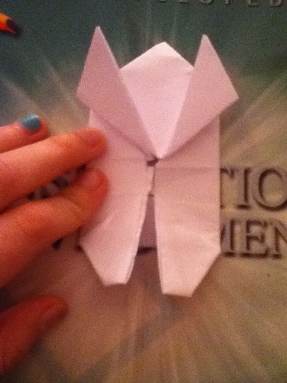 Fold down the corners to meet the centre line