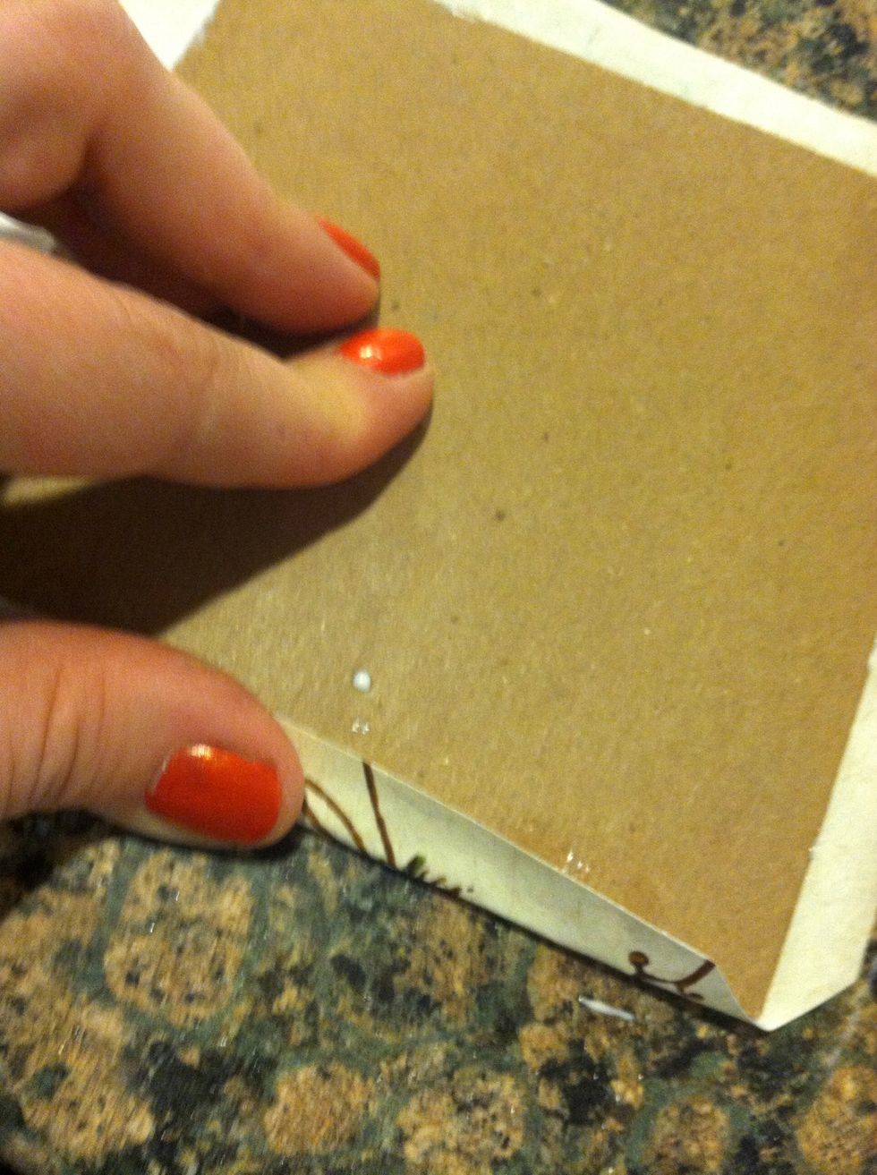 Fold down the edges on each side