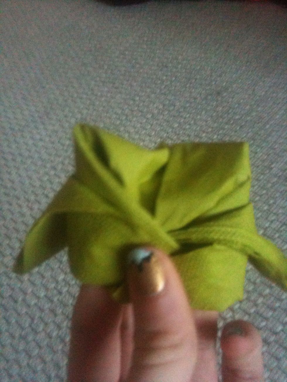 fold down the middle and fix it