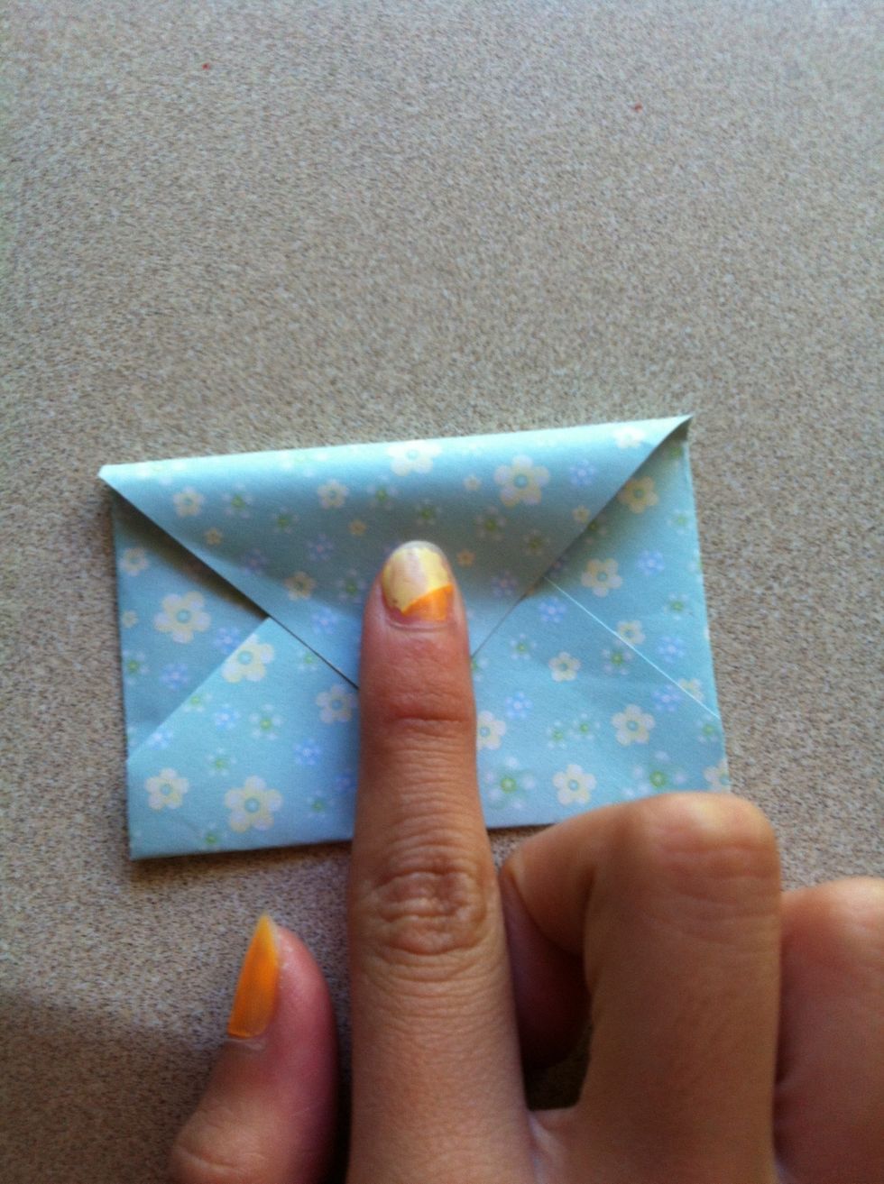Fold down the top Corner