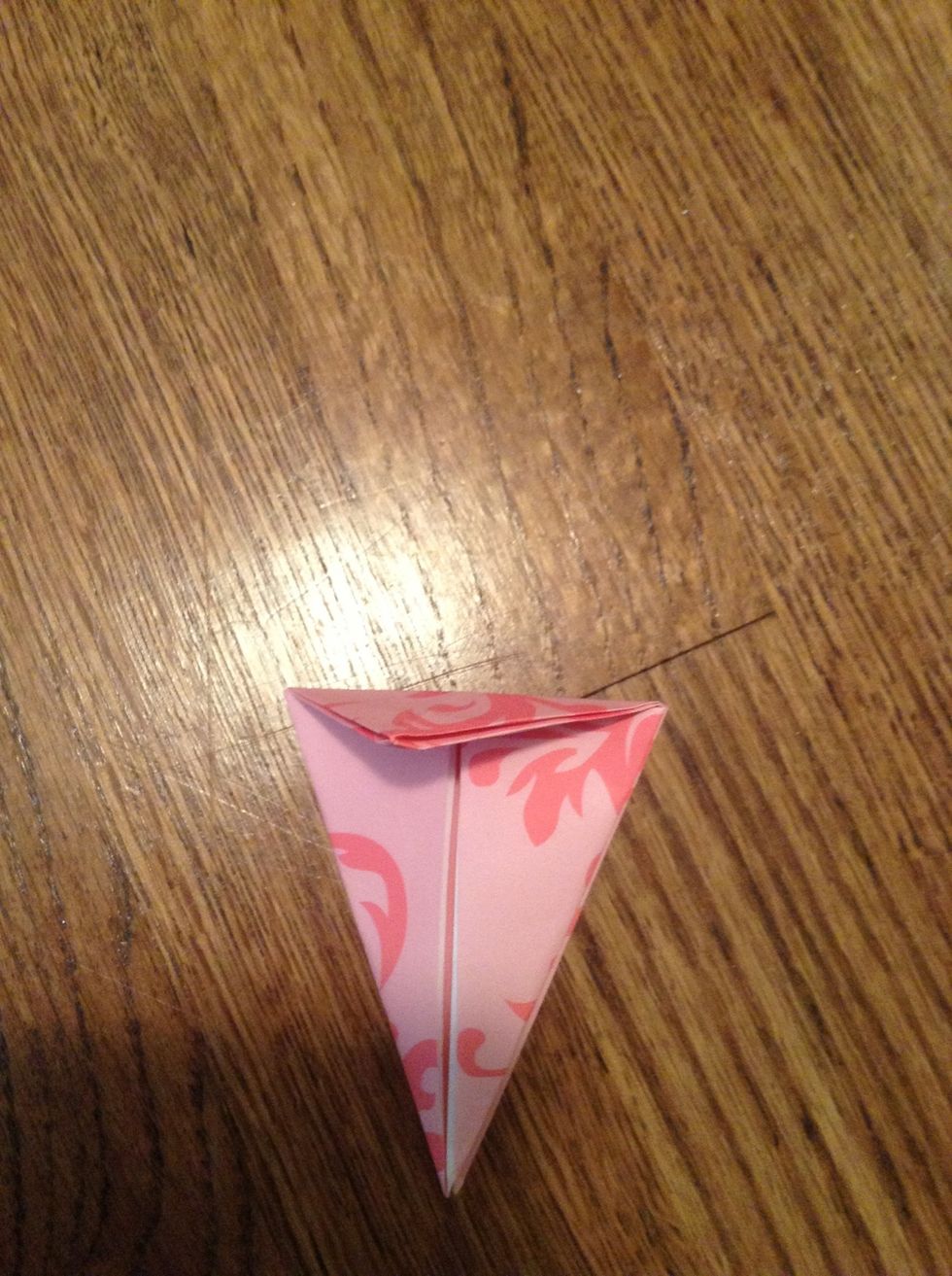 Fold down the top creasing it front and back.