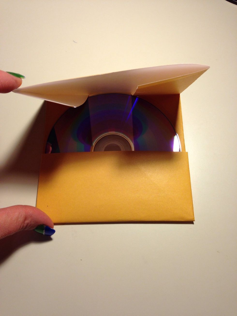 Fold down the top half.