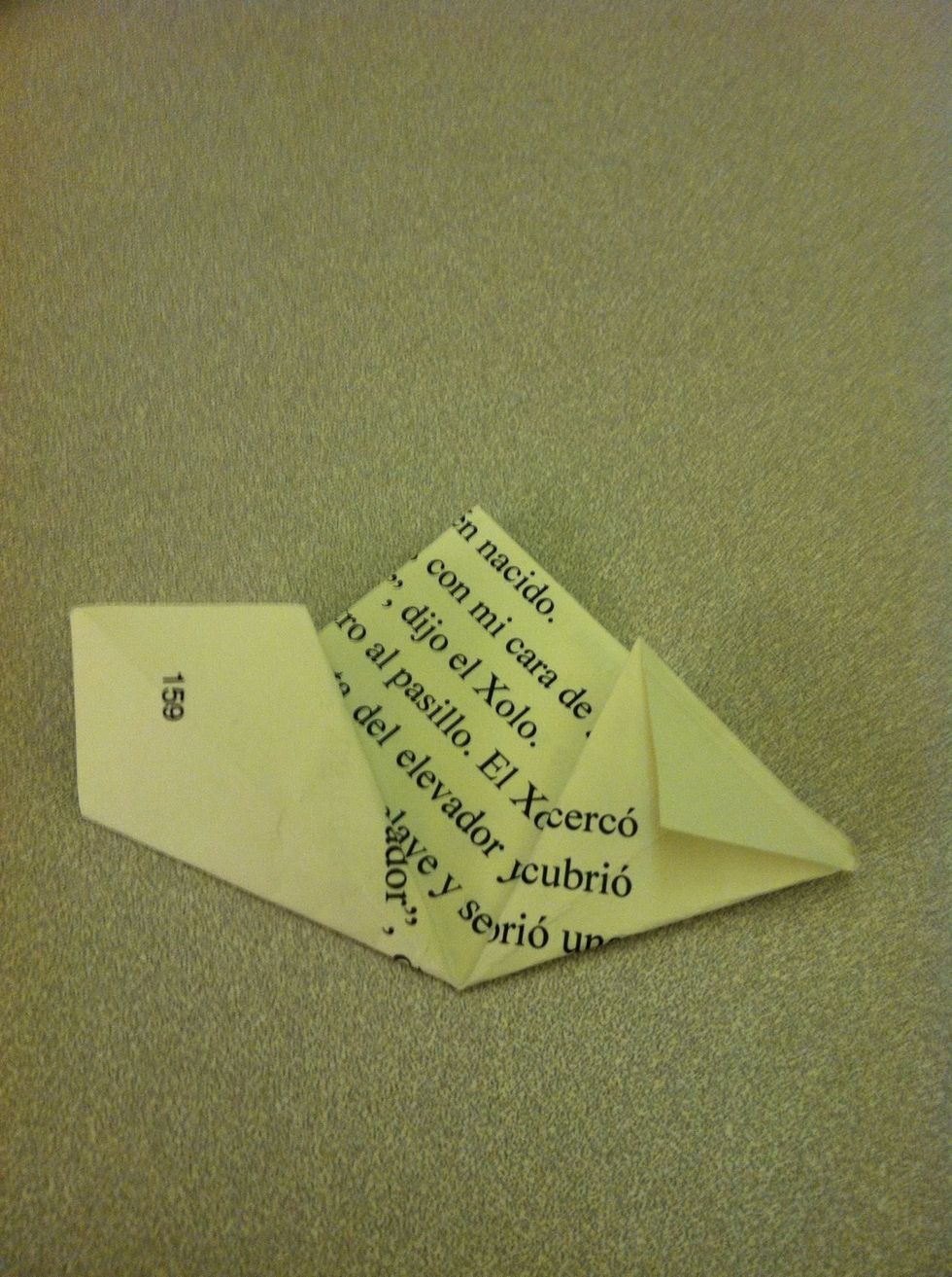 Fold down the top of right flap