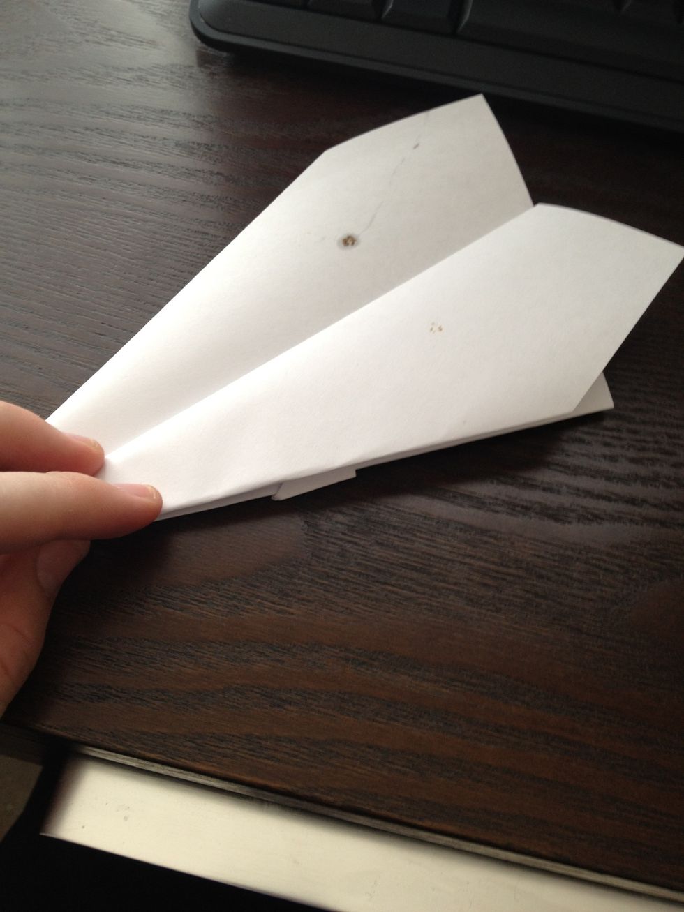 Fold down the wings like so. Do this to both sides.