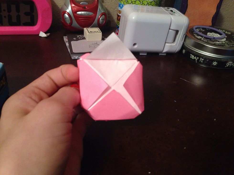 Fold each flap up as shown