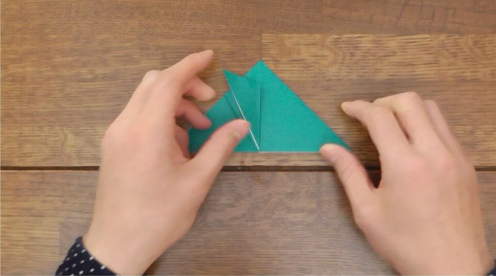 Fold edge to edges.  Fold corner to corner.