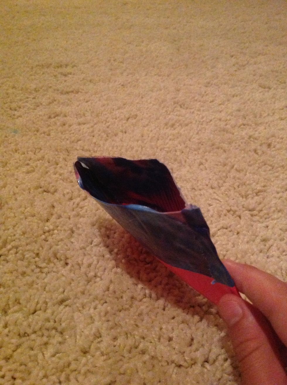 Fold ends of tape over