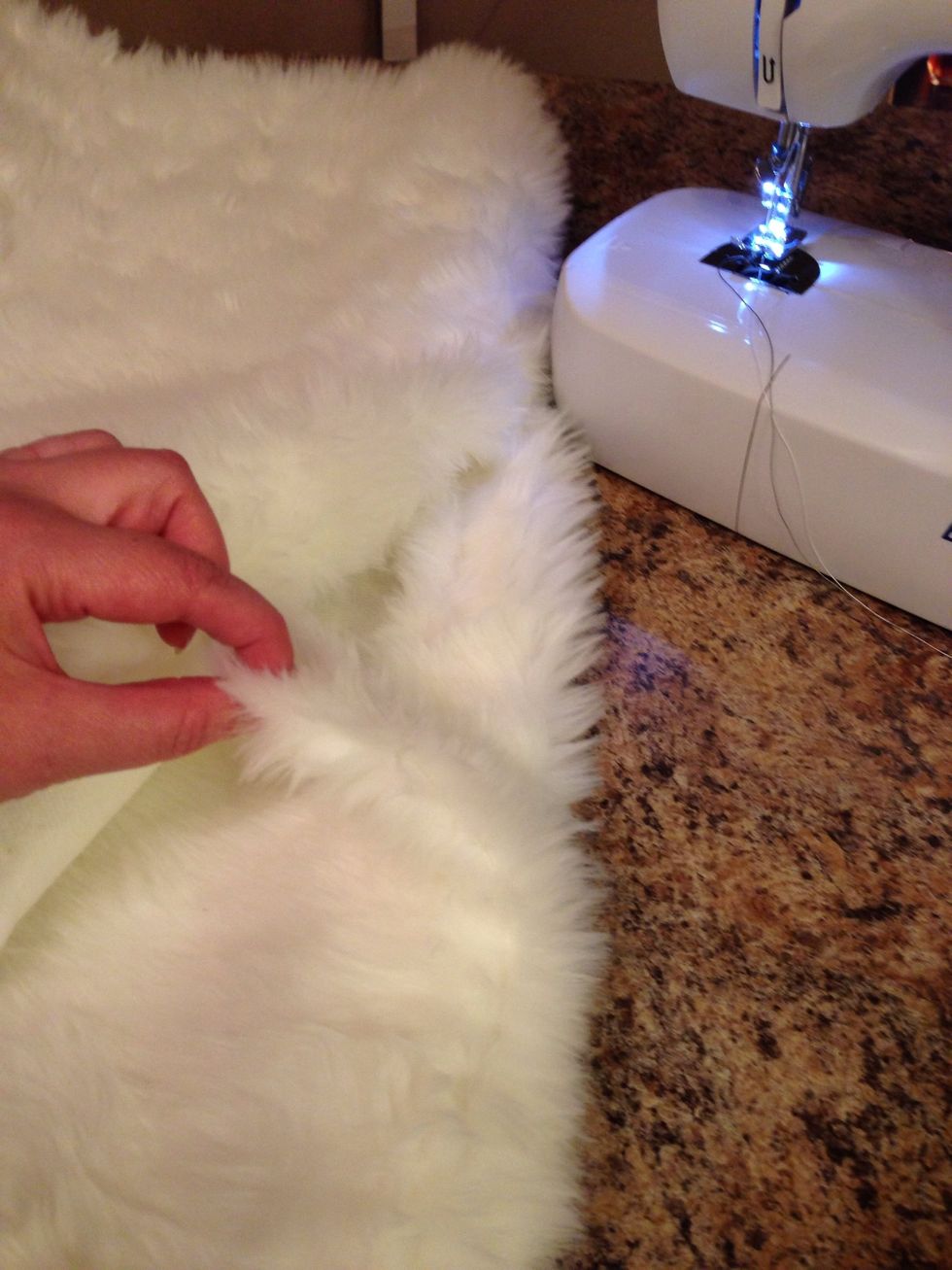 Fold fabric along the open seams.