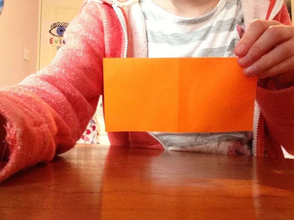 Fold from top to bottom