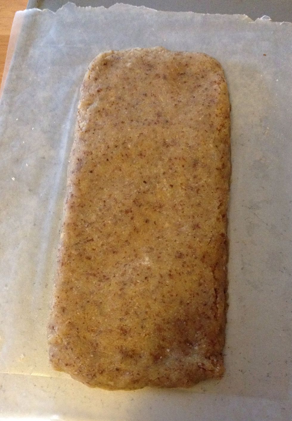 Fold halves together. One on top of the other and seal edges.