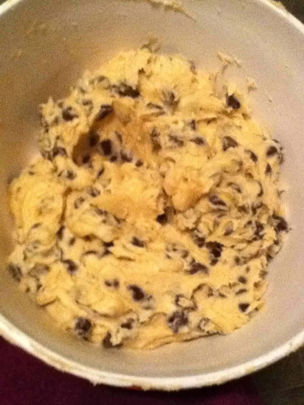 Fold in chocolate chips evenly