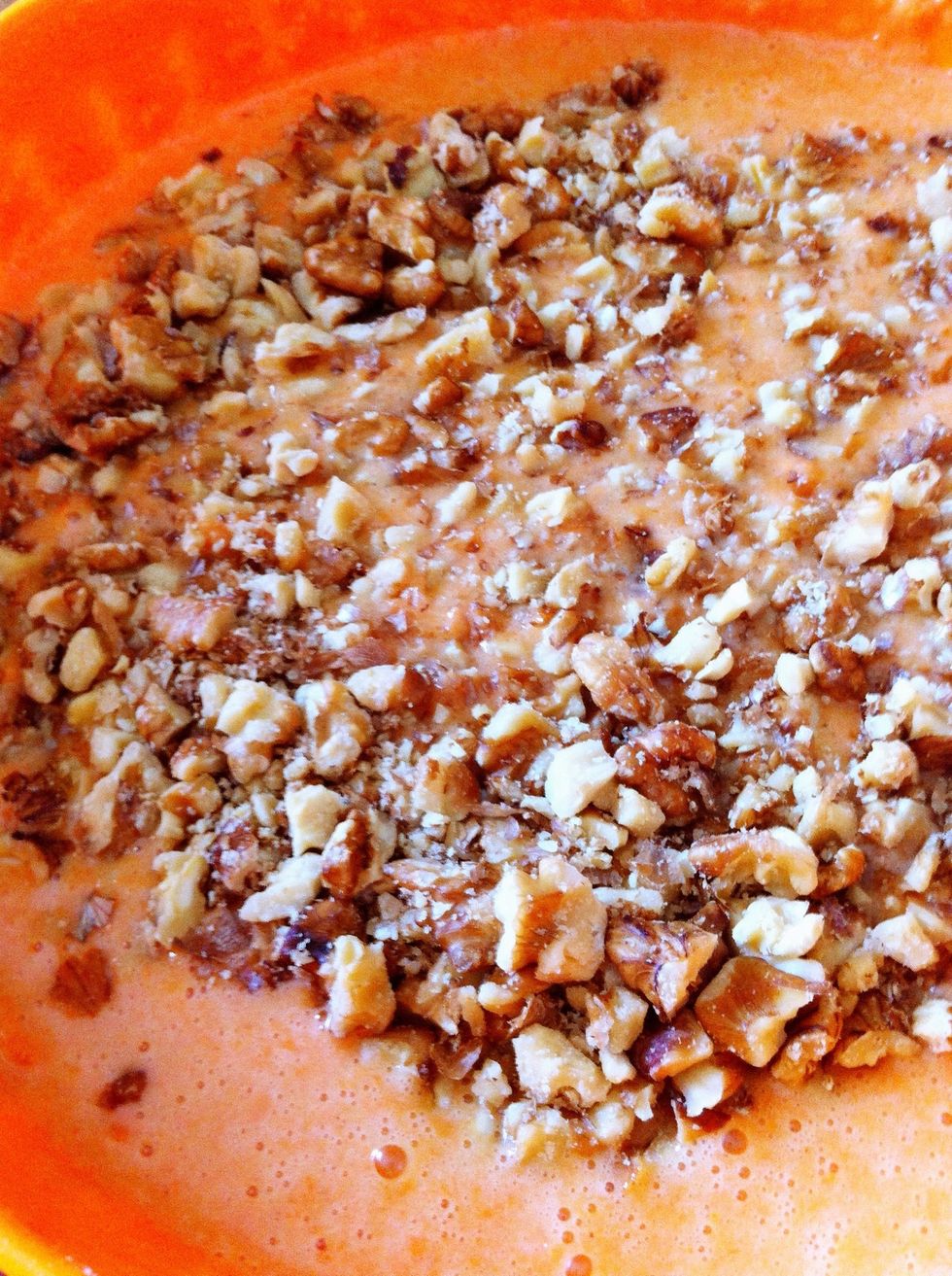 Fold in chopped nuts