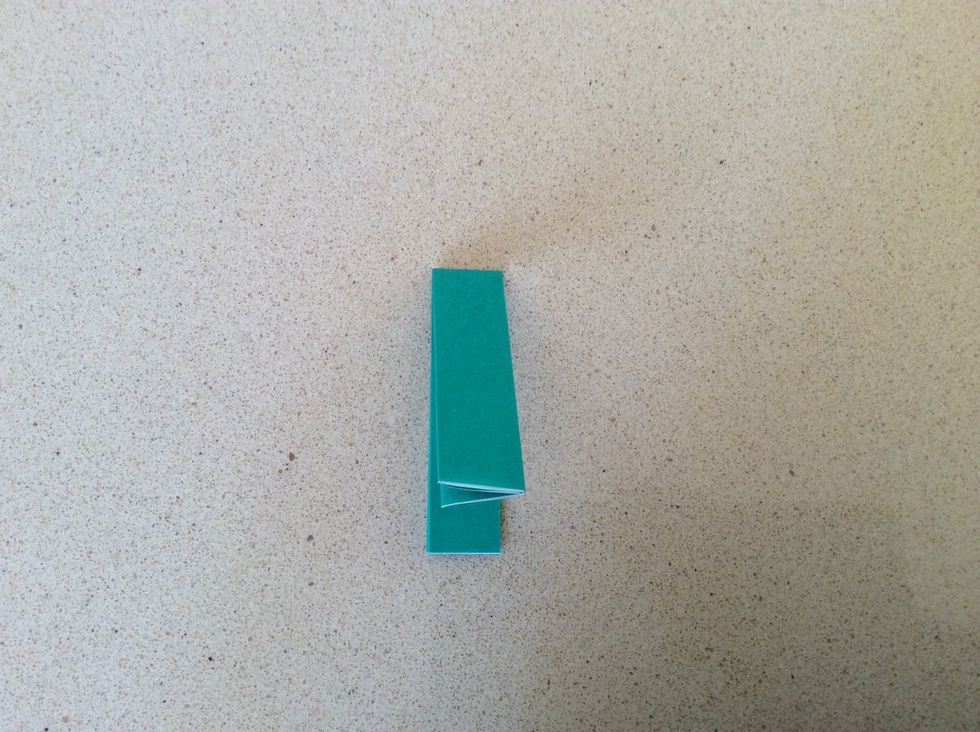 Fold in half again like this. (It will be easy because there is already a crease there).