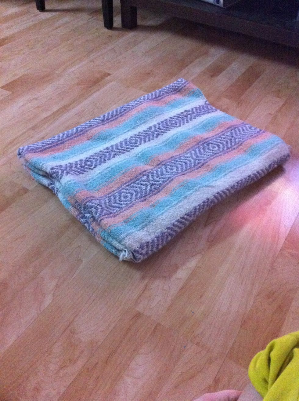 Fold in half again, the "centre" is the fold.