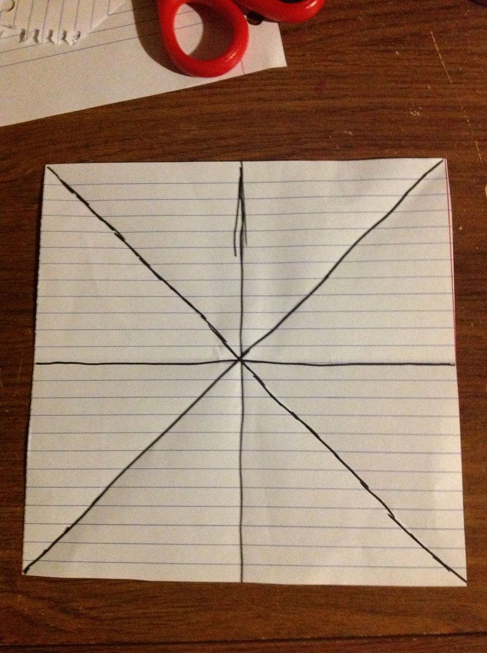 Fold in half all ways.-like in picture