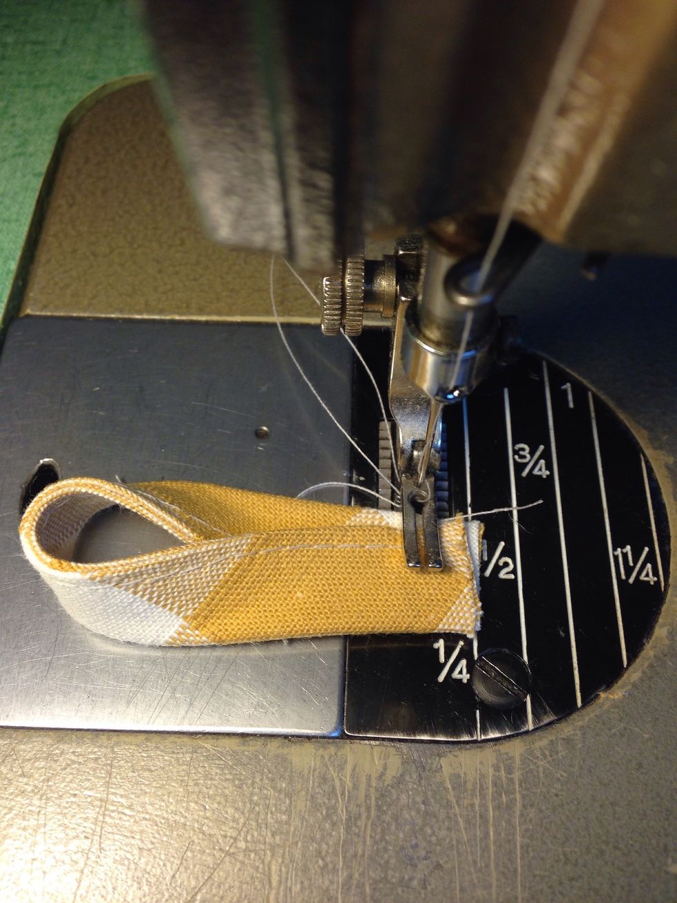 Fold in half and lay one end on top of the other and stitch