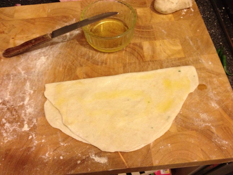 Fold in half and spread on more Ghee!