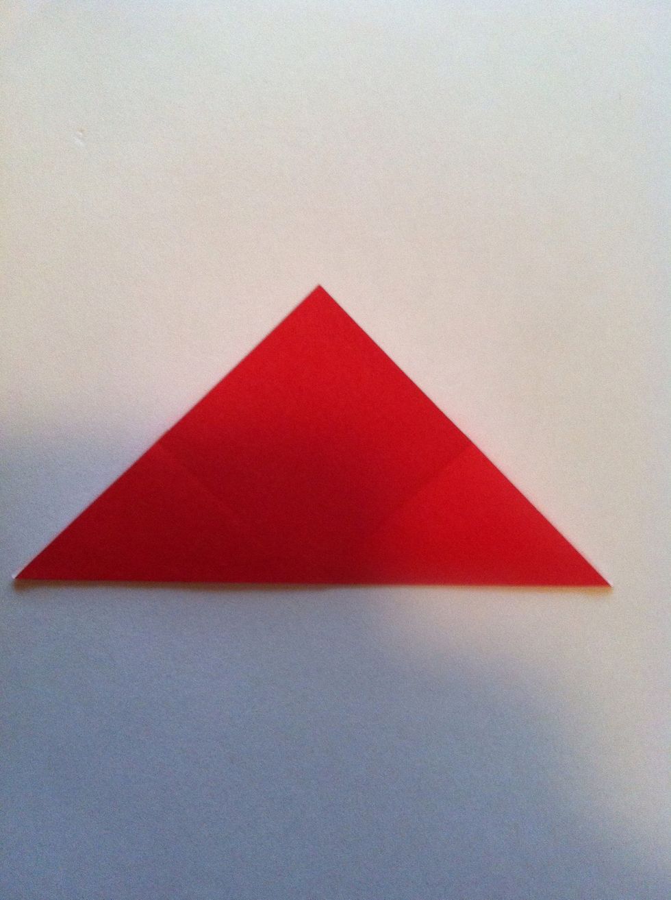 Fold in half diagonally. Unfold.
