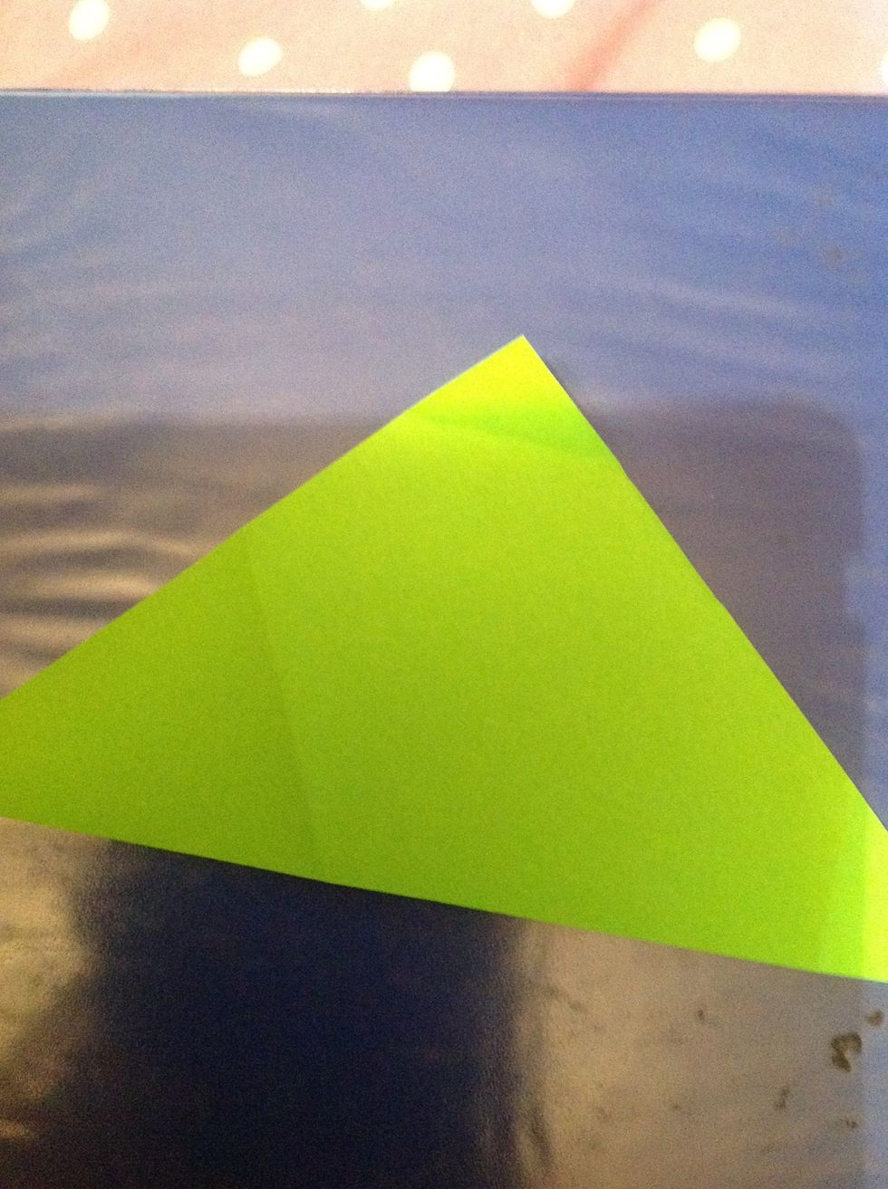 Fold in half diagonally