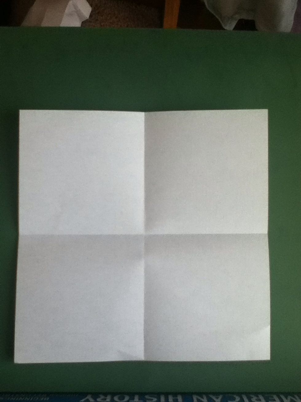 Fold in half horizontally and vertically
