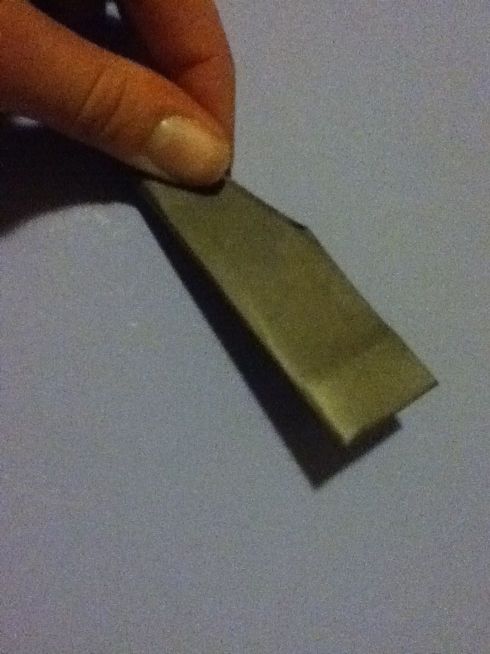 Fold in half length wise