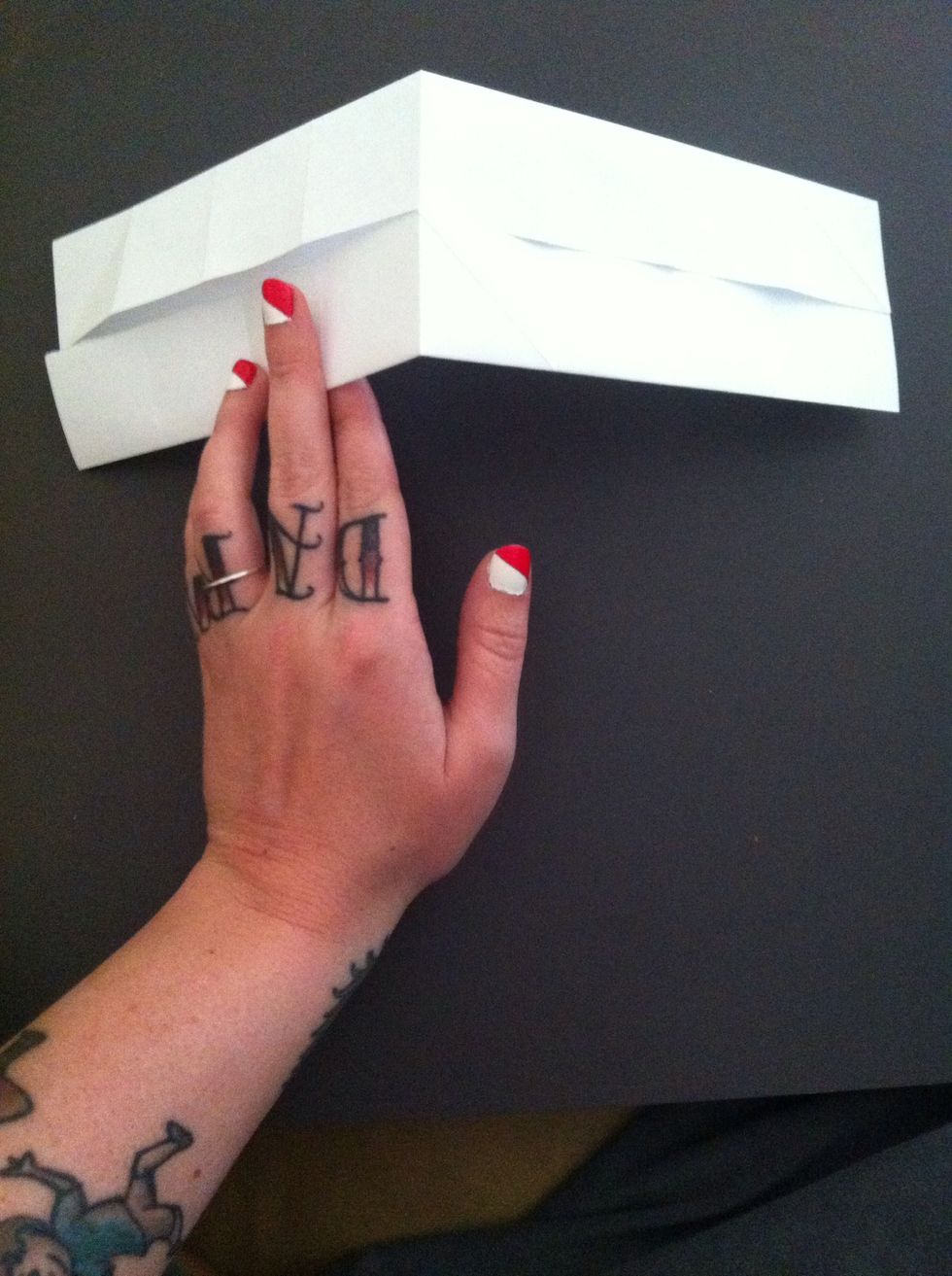 Fold in half like I'm getting ready to do here.